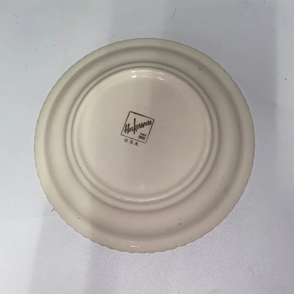 Harkerware The Farmer's Home Winter Plate Gold Trimmed 6